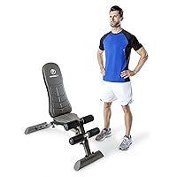 Marcy Deluxe Foldable Utility Bench Gym Equipment - SB-10100 , Black