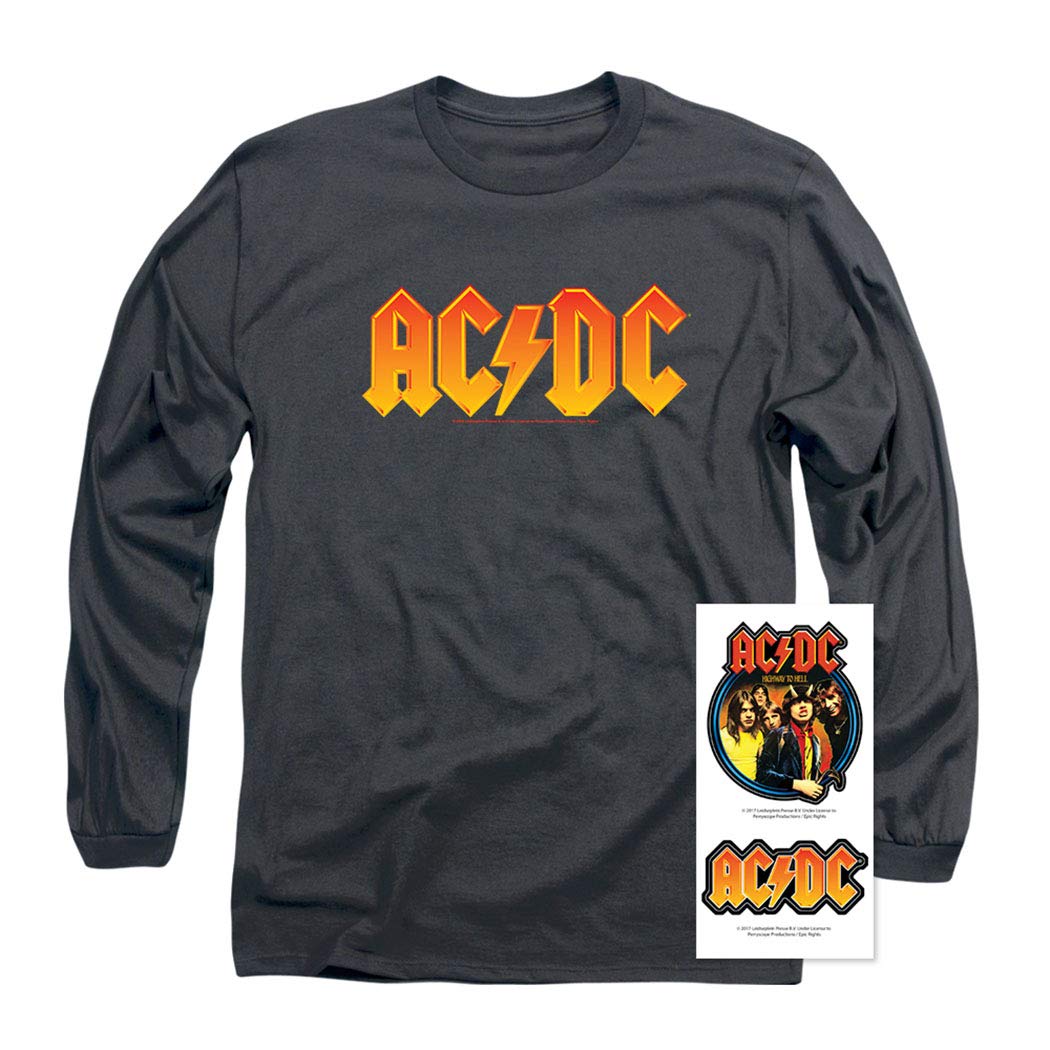Popfunk Classic ACDC Logo Rock Band Longsleeve T Shirt & Stickers