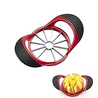 Stainless Steel Apple Corer and Slicer,Ergonomic ABS Anti-Slip Handle with 12 Sharp Blades,Large Size Sturdy and Rust Resistant Fruit Slicer Cutter