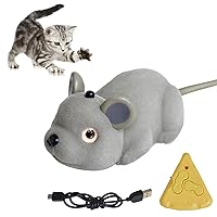 virbabies Cat Mouse Toy, Interactive Cat Toys for Indoor Cats with Remote Control, USB Rechargeable Cat Toy for Automatically Sense Obstacle and Escape, Moving Electric Toys for Pet Gifts
