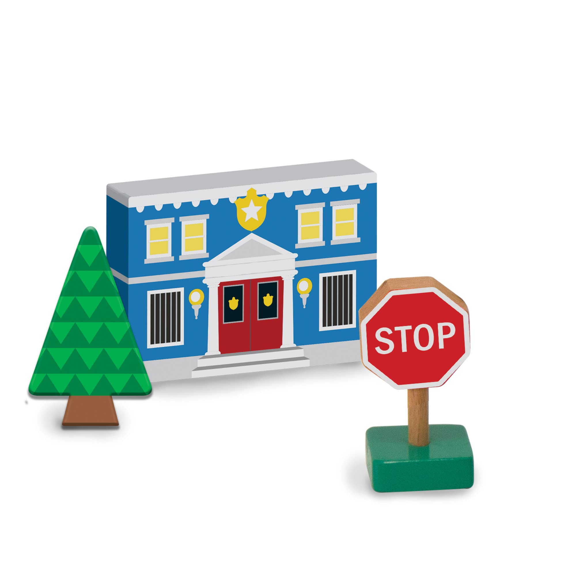 Melissa & Doug (FFP) - Pretend Play Wooden Town Play Set For Kids With Storage