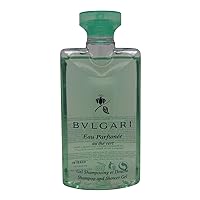 BVLGARI Au The Vert Shampoo and Shower Gel Set of 3, 2.5 Fluid Ounce Bottles (2.5 Ounce (Pack of 6), Green Tea)