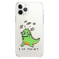 TPU Case Compatible with iPhone 15 14 13 12 11 Pro Max Plus Mini Xs Xr X 8+ 7 6 5 SE Clear Male Funny Quotes Cute Angry Dragons Slim fit Green Pattern Dino Print Design Flexible Silicone Crazy