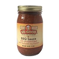 So-Good BBQ Beef Filling with Shredded Beef 16 oz Jar - Just Heat and Serve