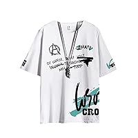Hip Hop T Shirt Man Harajuku Male Rock T-Shirt Casual Summer Tshirt Streetwear Korean Style Oversized Tops Tee Boy