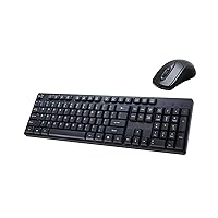GloriousLink USB Wired Computer Keyboard (QWERTY) and 3D Optical Mouse Bundle Pack, Black
