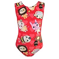 Girls' Red Gymnastic Leotards Adult and Children's Clothes for Gymnastics Practice and Performances