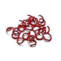 100Pcs/Pack Multicolored Metal Open Jump Rings,Iron Ring Baking Paint Opening Ring for DIY Jewelry Making Findings Accessories Supplies (Red)