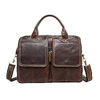 Men's Briefcases Bags Genuine Leather Laptop Bag Messenger Bag Leather Office Document Bags