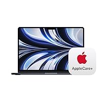 Apple 2022 MacBook Air Laptop with M2 chip: 13.6-inch Liquid Retina Display, 8GB RAM, 512GB SSD Storage; Midnight with AppleCare+ (3 Years)