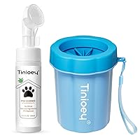 Dog Paw Cleaner Kit | Medium Paw Cleaner for Dogs to Clean Muddy on Foot & Paws | Plant-based No Rinse Dog Paw Cleanser with Silicone Brush to Clean the Paws Deeply and Efficiently