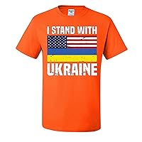 I Stand with Ukraine Flag Mens T-Shirts