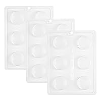 Kedudes Cookie Molds Compatible as Oreo Molds, Plain or Chocolate Covered - Round Molds for Candy, Cookies and Chocolate, and Even Soap Molds - Made from Non-Toxic Plastic (3 Pack, 6 Cylinders)
