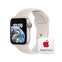 Apple Watch SE GPS + Cellular 40mm Starlight Aluminium Case with Starlight Sport Band - S/M with AppleCare+ (2 Years)