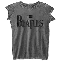 Beatles Drop T Logo Junior Top Charcoal