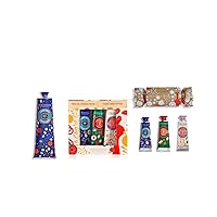 Holiday 3-piece Gift Set. The set Includes One Limited Edition Shea Hand Cream 2.5 Oz, One Hand Cream Trio Set 3 Oz, and One Hand Cream Trio Set packed in a Cracker 1 Oz.