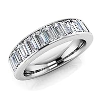 2.00 ct Ladies Baguette Cut Diamond Wedding Band Ring(Color G Clarity SI1) Platinum
