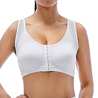 Women's Full Coverage Front Closure Wire Back Support Posture Bra Woman Sports Bar