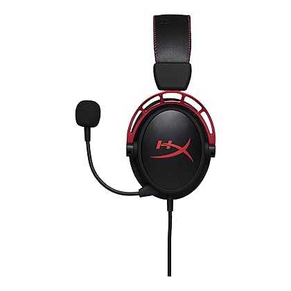 HyperX Cloud Alpha - Gaming Headset, Dual Chamber Drivers, Legendary Comfort, Aluminum Frame, Detachable Microphone, Works on PC, PS4, PS5, Xbox One/ Series X|S, Nintendo Switch and Mobile – Red