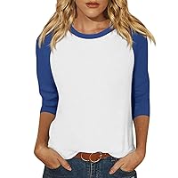 Womens Tops 3/4 Lenght Sleeve Womens Tops Dressy Casual Summer Tops for Women 2024 Trendy Vacation Tshirts