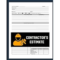 Contractor’s Estimate log book: Contractor’s Estimate log book|Job Estimate Quotes Record |Contractor Log Book | Log book To Record Client Details| ... | Dot Diagram Sheets For Taking Measurements