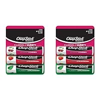 ChapStick Classic Spearmint, Cherry and Strawberry Lip Balm Tubes Variety Pack - 3 x 0.15 Oz (Pack of 24)