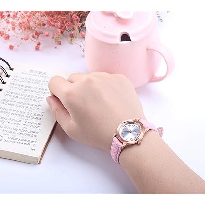 TUOTISI Girls Watches Ladies Watch for Gift Students Watches for Girls Ages 11-15 Simple Japanese Movement Casual Leather Band Watches for Ladies Fashion Women Watches