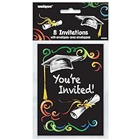 Chalkboard Graduation Invitations, 8ct