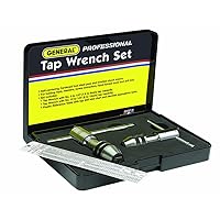 General Tools Professional Reversible Tap Wrenches #165 - Ratchet Holder with Reference Table for 0 to 1/2-Inch Taps - Set of 2