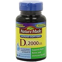 Vitamin D3 2,000 I.U. Liquid Softgels 250 ea (Pack of 3)