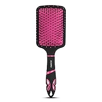 Delight Paddle Hair Brush, Black and Pink, 120 g