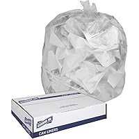 Genuine Joe 01012 Trash Can Liners, 30 Gallon, .6Mil, 30-Inch x36-Inch , 250/CT, Clear