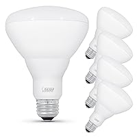 Feit Electric BR30 LED Light Bulb, 100W Equivalent, Dimmable, 1400 Lumens, E26 Standard Base, 2700K Soft White, 90CRI, Flood Light Bulb for Recessed Cans, 22-Year Lifetime, BR30DM/1400/927CA/4, 4 Pack