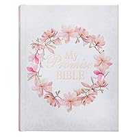 KJV Holy Bible, My Promise Bible, Hardcover w/Bible Tabs, Coloring Stickers, Ribbon Markers, King James Version, White/Pink Floral Wreath KJV Holy Bible, My Promise Bible, Hardcover w/Bible Tabs, Coloring Stickers, Ribbon Markers, King James Version, White/Pink Floral Wreath Hardcover