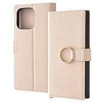Digital Archimist iPhone 15 ProMax Case Folio with Ring Shock Resistant Notebook Type Case Card Storage iPhone 15 ProMax Cover/Beige