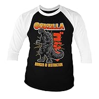 Godzilla Officially Licensed Bringer of Destruction 3/4 Sleeve T-Shirt