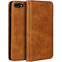 for Apple iPhone 7/8/ SE 2020 4.7 Inch Wallet Case [Card Holder], Magnetic Attraction Flip Imitation Leather Shockproof Phone Cover [Kickstand] (Color : Light Brown)