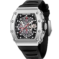 PD-YS011 Mens Skeleton Quartz Wristwatch YM92 Movt Watch for Men Sapphire Glass Stainless Steel Case Waterproof Clock