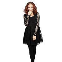 Sexy Long Sleeved lace Dress Plus Size 1X-10X(size16-52)