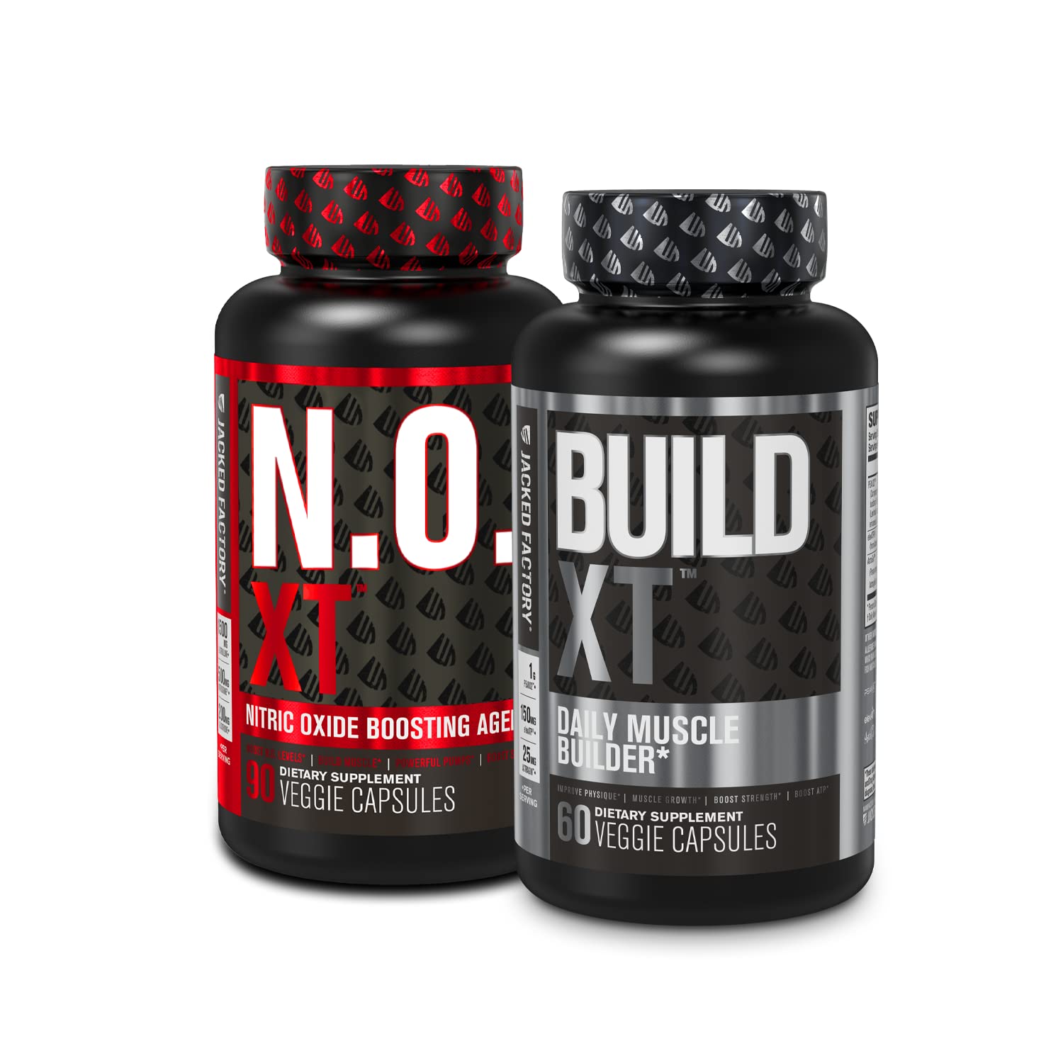 Jacked Factory Nitric Oxide Supplement & Muscle Builder Stack - 1 Month Supply
