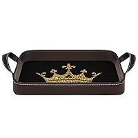 Gold Crown Convenient Tray Serving Trays with Handle 13.5