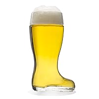 Stölzle-Oberglas 9735808047 Munich Beer Boots, Beer Glass, 1.25 Litres, with Filling Line at 1 Litre, Glass, Transparent, 1 Piece