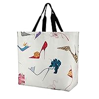 Handbag Women High Heels Shopping Tote Bag Top Handle Shoulder Bag Large Grocery Bag 40x16x40cm