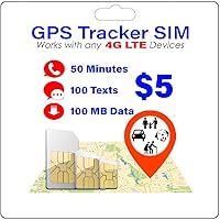 SpeedTalk Mobile GPS Tracker SIM Card for Pet Kid Senior Car 5G 4G Tracking Device - 30 Days Service - USA Canada & Mexico Roaming