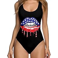 One Piece Swimsuit Women Twist Square Neck Bathing Suit Cute Low Back Tummy Control Vintage Monokinis