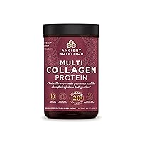 Ancient Nutrition Hydrolyzed Collagen Peptides Powder, Unflavored Multi Collagen Powder Packets for Women and Men with Vitamin C, 24 Servings, Supports Skin and Nails, Gut Health