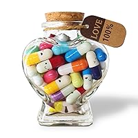 Capsule Letters Message in a Glass Bottle, Cute Capsule Note Messages Pills for Boyfriend/Girlfriend, Love Capsule Letter Message for Anniversary Birthday Valentines Mother's Day, 50PCS