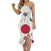 Hawaiie Dress Colors Fancy Sleeveless Dress for Women Summer Solid Midi Dresses for Women 2024