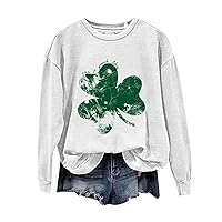 St Patricks Day/Easter Shirt For Women: Fashionable Casual Long Sleeve Crewneck Trendy Sweatshirts Spring Fall