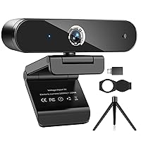 4K Webcam with Microphone, 4K Autofocus Web Camera with Privacy Cover and Tripod,Plug and Play,USB Webcam for Laptop PC,Pro Streaming/Video Recording/Calling Conferencing/Online Classes